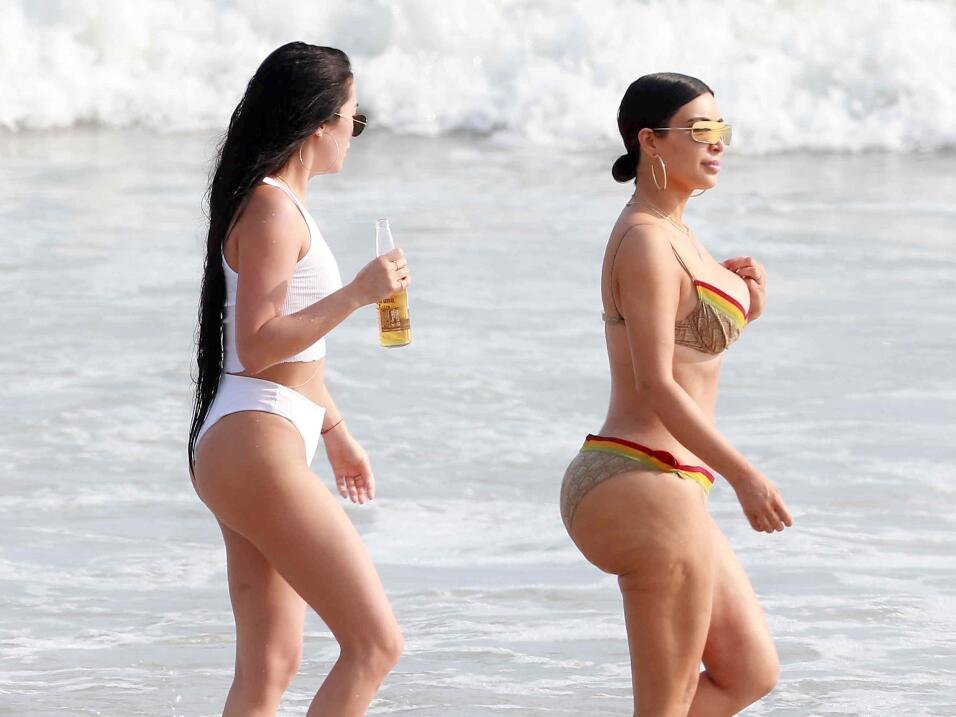 Kim Kardashian pasó el fin de semana del 22 de abril de 2017 en el resor...