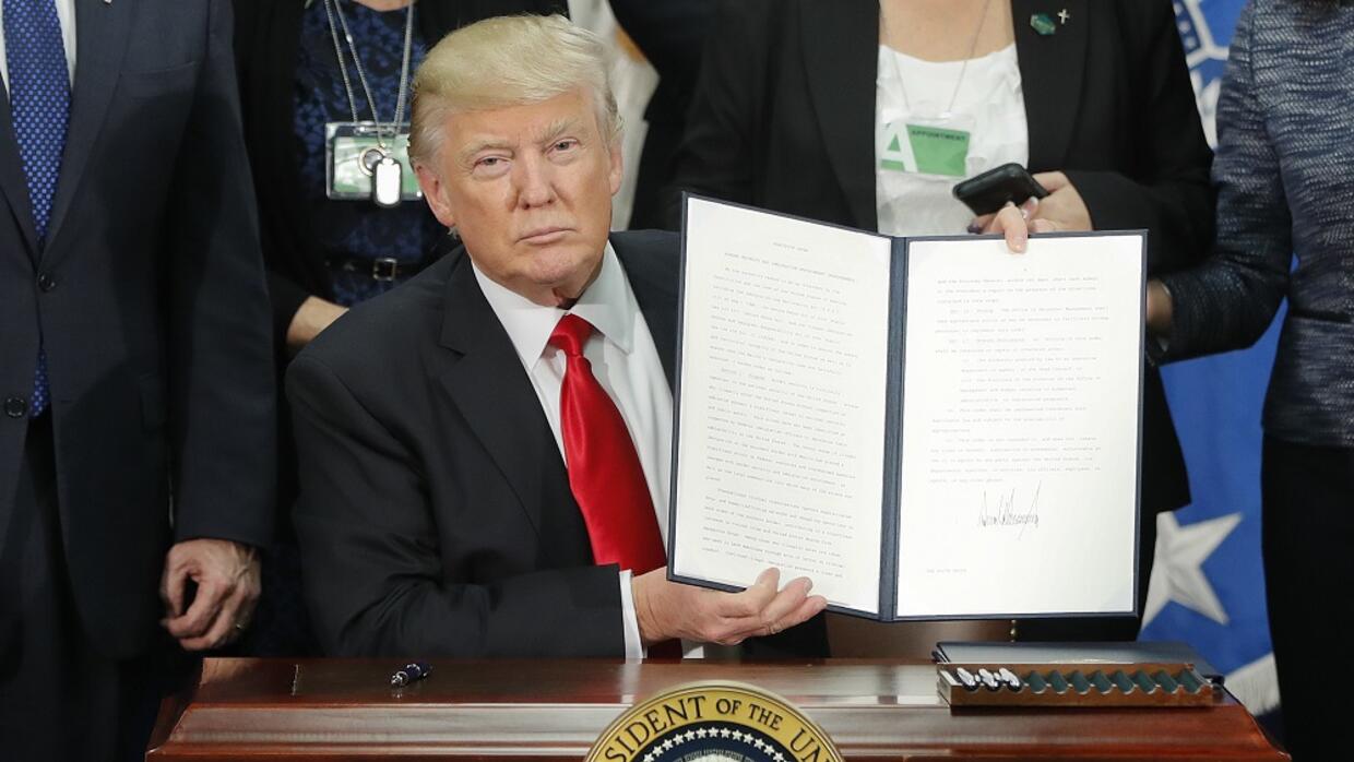 Image result for trump signing executive order