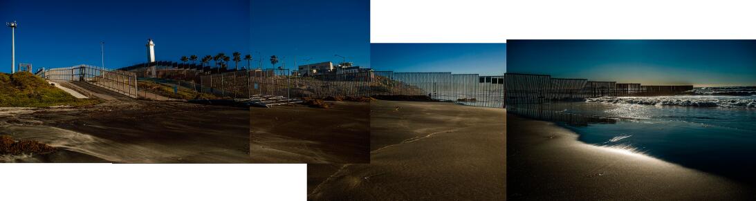 Comienzo (o fin) del muro en el Border Field State Park, en San Diego, C...