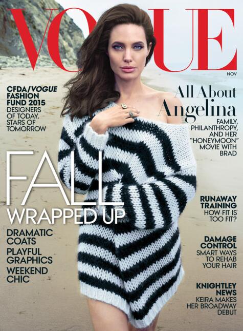 Angelina Jolie está en el nuevo número de Vogue.
