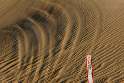 <b>Desierto de Sonora.</b> Alrededor de Yuma, en Arizona, hay zonas donde el desierto se hace más arenoso y complicado, y no existe ninguna división en la frontera. Algunos tramos están protegidos por una pequeña valla diseñada para que no pasen vehículos.