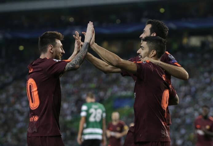 Con lo justo, Barcelona venció de visita al Sporting de Lisboa en la Cha...
