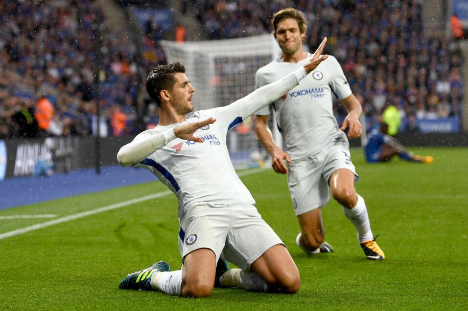 Morata registró su tercer gol con el Chelsea.