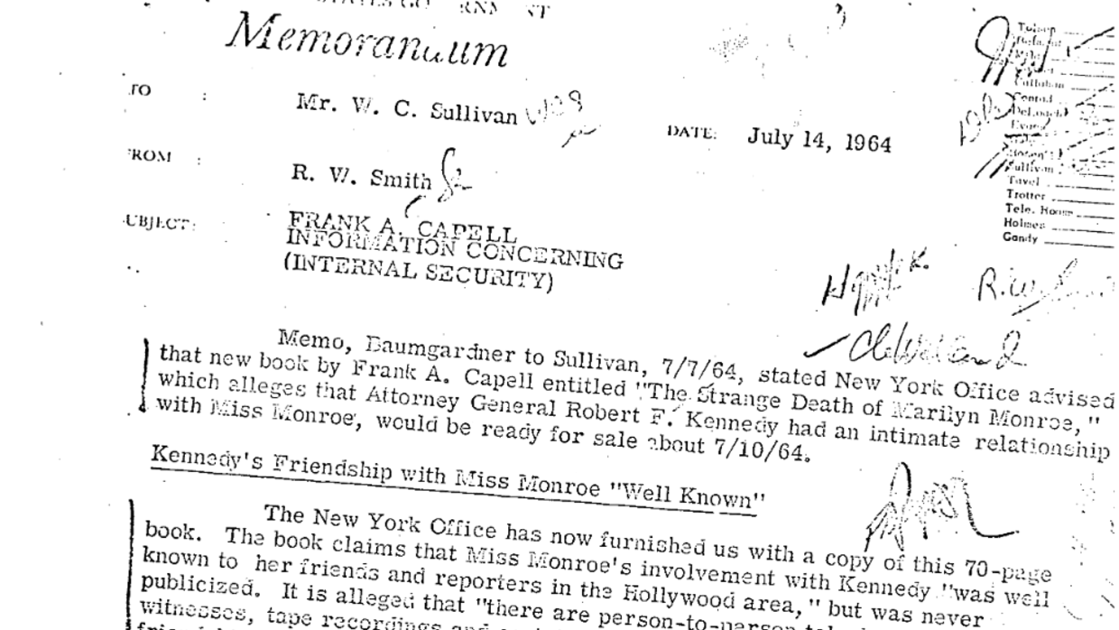 Memo sobre Marilyn Monroe