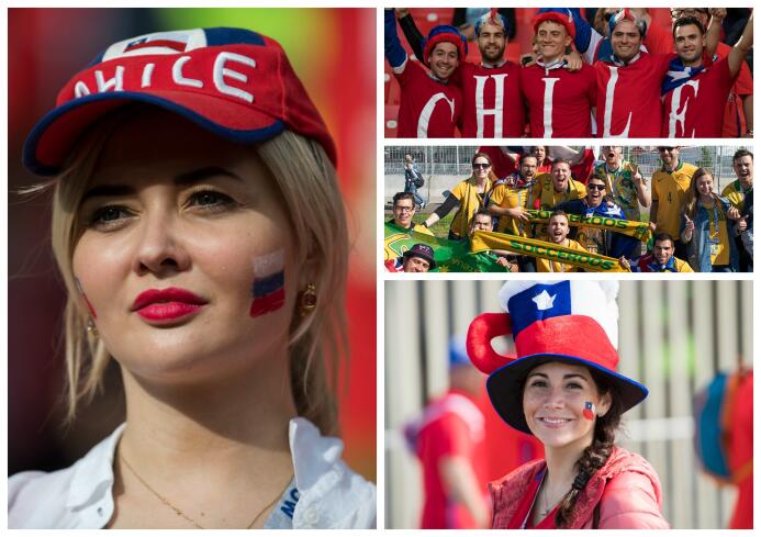 Las hermosas chilenas se tomaron el Otkrytiye Arena para apoyar a 'La Ro...
