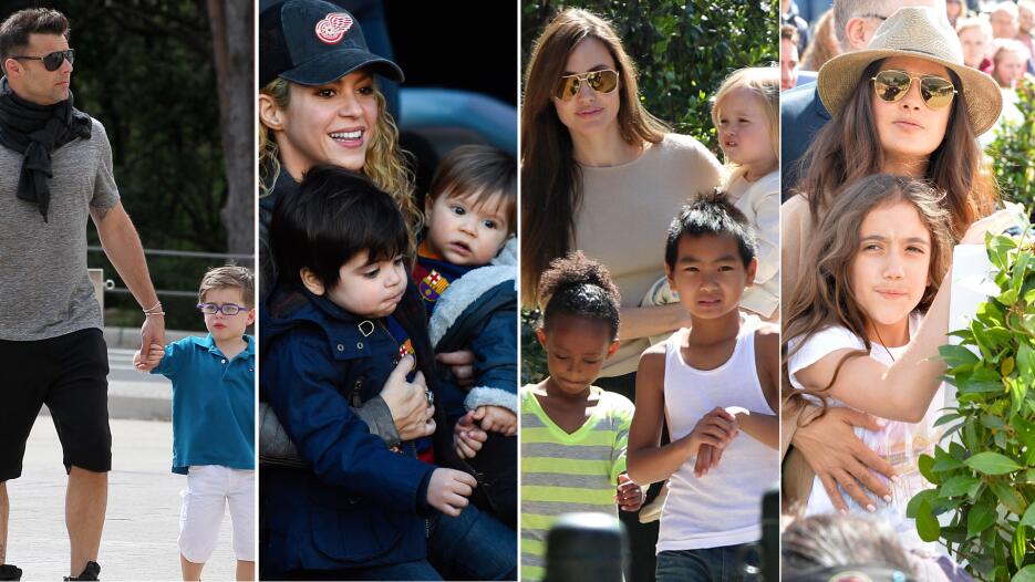 Hijos famosos idiomas Ricky Martin, Shakira, Angelina Jolie, Salma Hayek