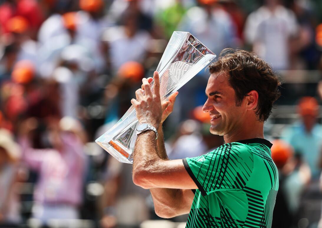 Roger Federer, el contudente campeón del ATP Miami Open 2017 GettyImages...