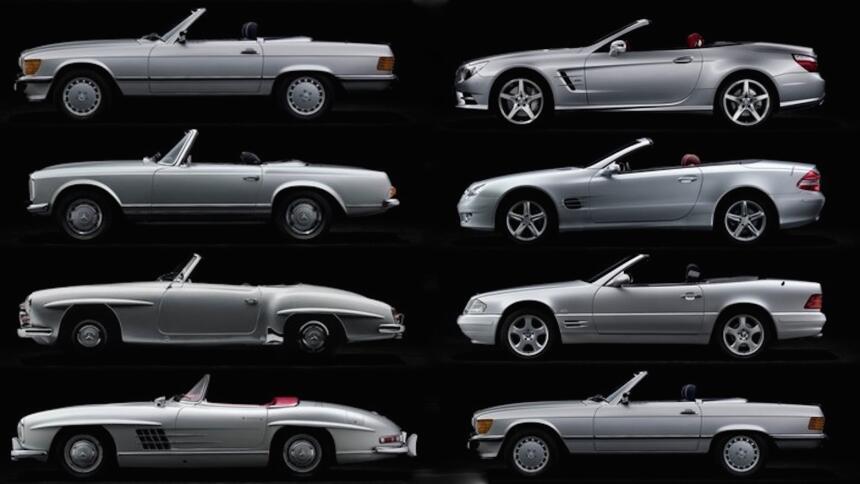 Historia gráfica del Mercedes-Benz SL el auto favorito de los ricos y fa...