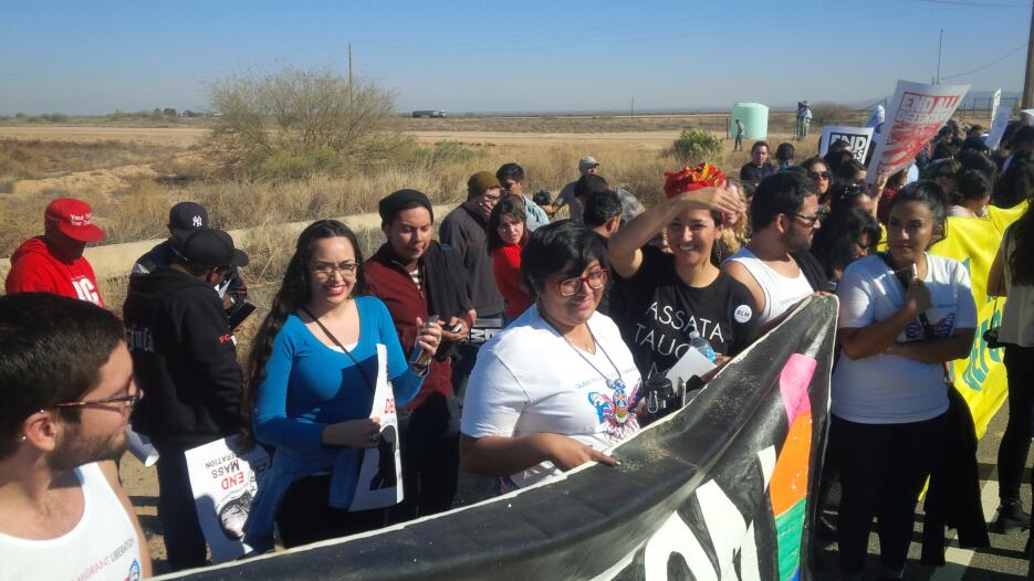 Protestas en las afueras del Centro de Detención Eloy