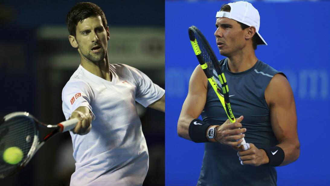 Novak Djokovic y Rafael Nadal, ídolos del público en primeros entrenamie...