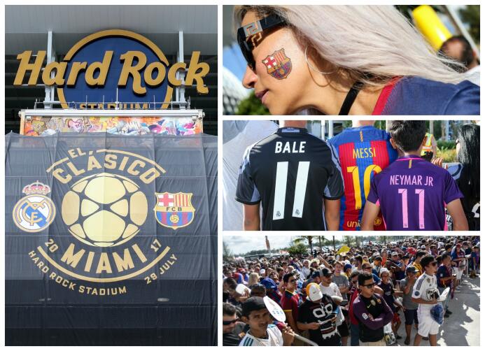 Buen ambiente en el Hard Rock Stadium para vivir el Clásico Clasico.jpg