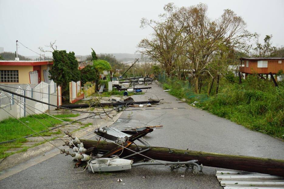 El paso del huracán María por el municipio de Barceloneta dejó inundacio...
