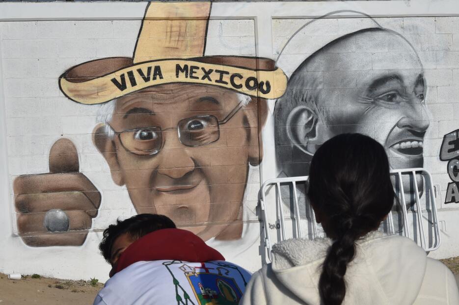 Los murales del papa Francisco