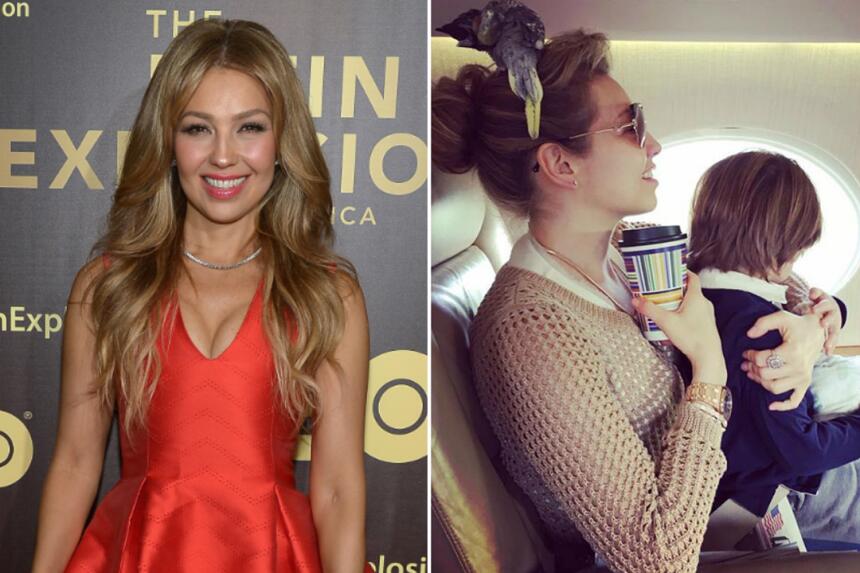 Thalía es la mamá más feliz y dedicada
