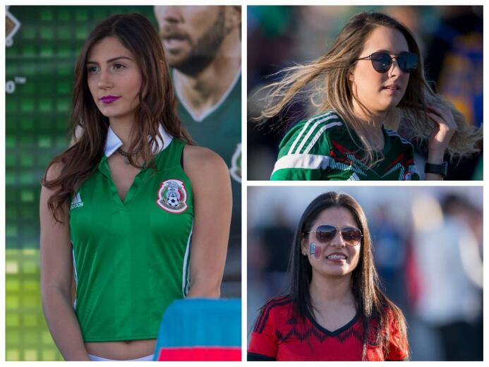 La belleza mexicana siguió al Tri hasta el Alamodome para enfrentar a Bo...