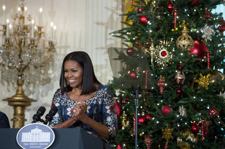 Michelle Obama inaugura la navidad